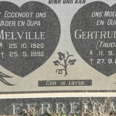 FERREIRA Melville 1920-1992 &amp; Gertruida P.1916-2001