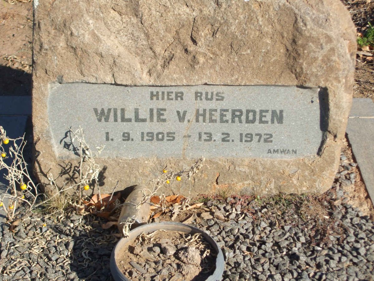 HEERDEN Willie, van 1905-1972