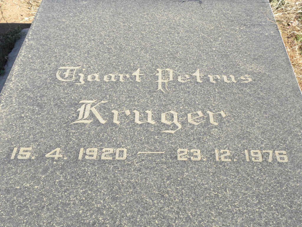 KRUGER Tjaart Petrus 1920-1976