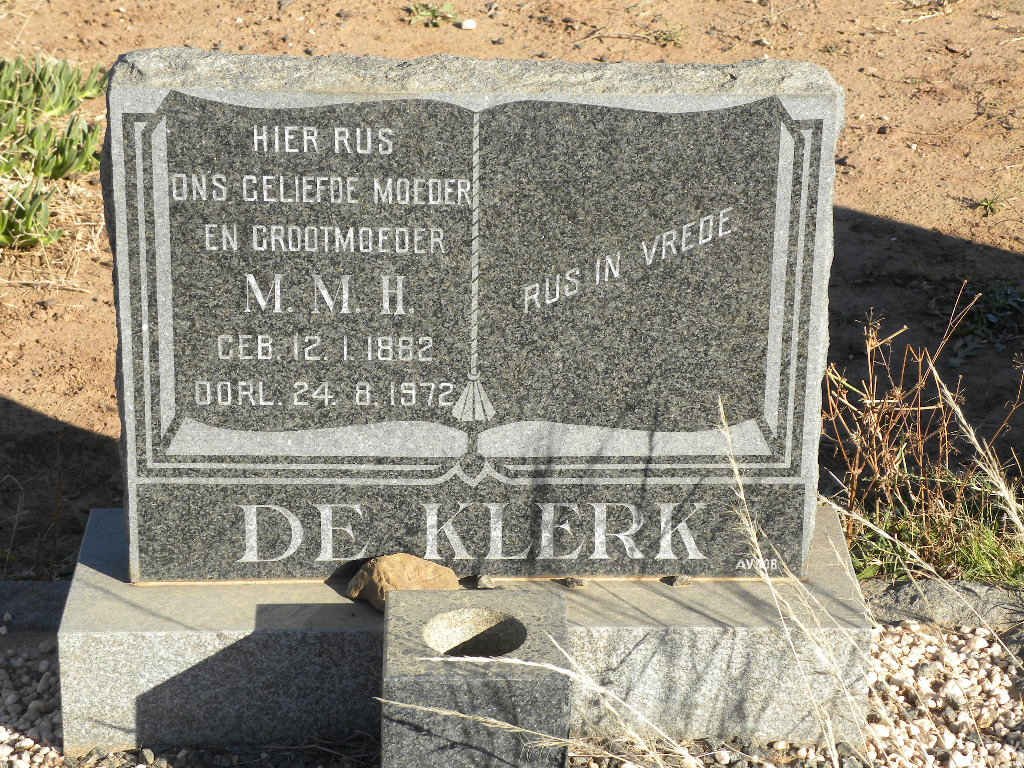 KLERK M.M.H., de 1882-1972