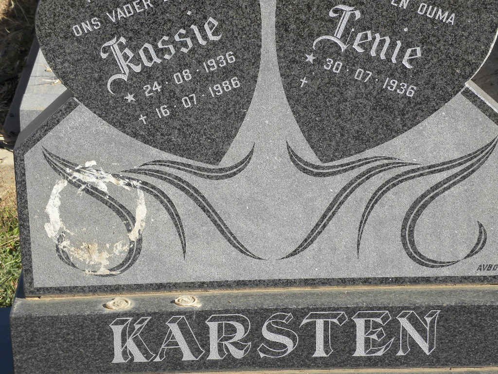 KARSTEN Kassie 1936-1986 &amp; Lenie 1936-