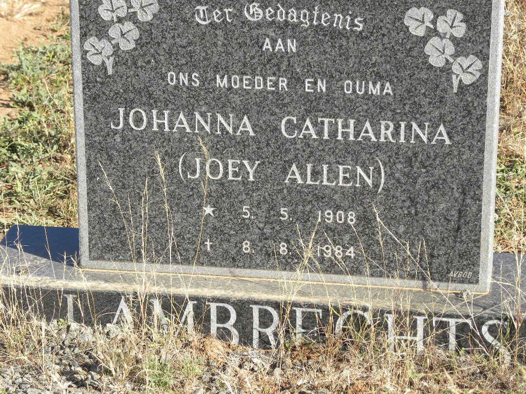 LAMBRECHTS Johanna Catharina 1908-1984