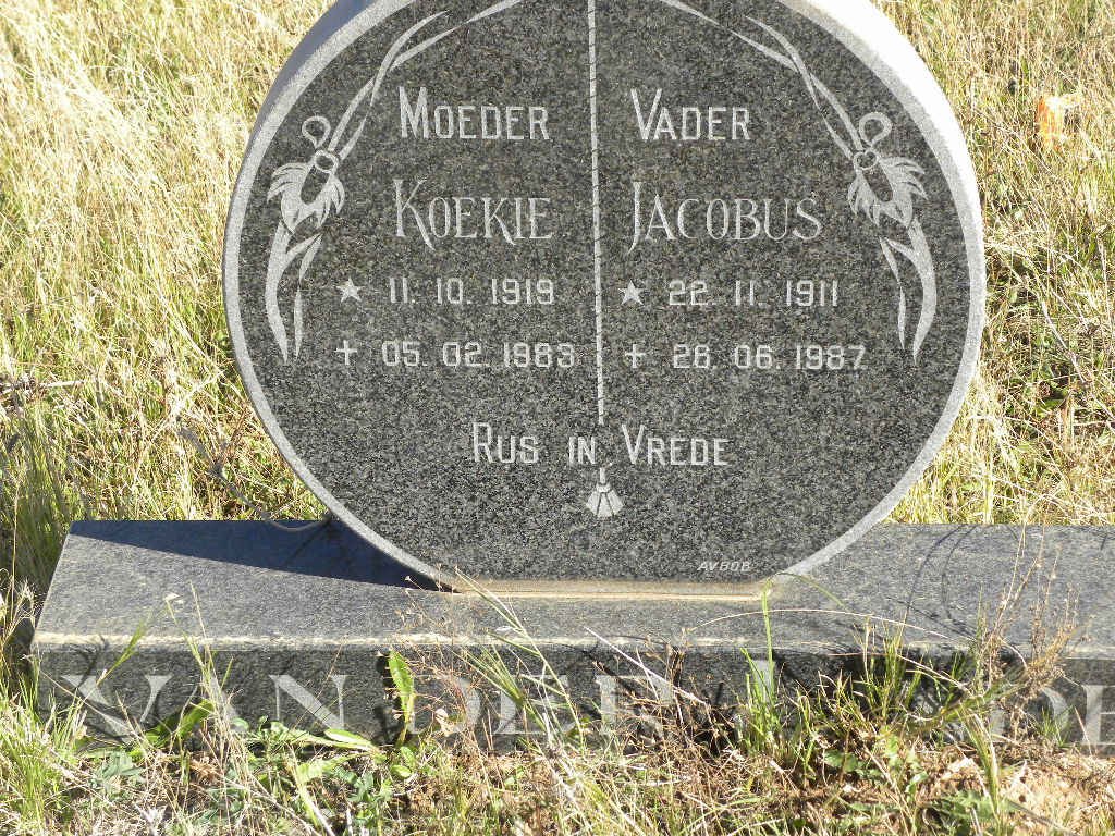 LINDE Jacobus, van der 1911-1987 &amp; Koekie 1919-1983