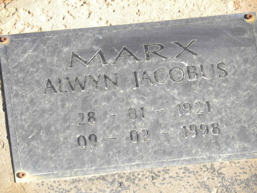 MARX Alwyn Jacobus 1921-1998