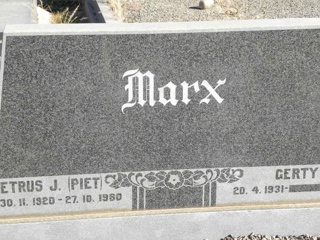 MARX Petrus J. 1920-1980 &amp; Gerty 1931-