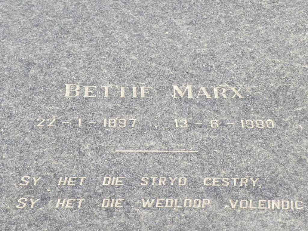 MARX Bettie 1897-1980