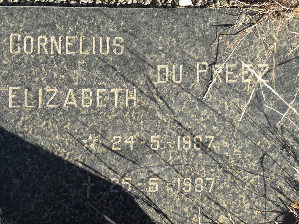 PREEZ Cornelius, du 1987-1987 :: DU PREEZ Elizabeth 1987-1987