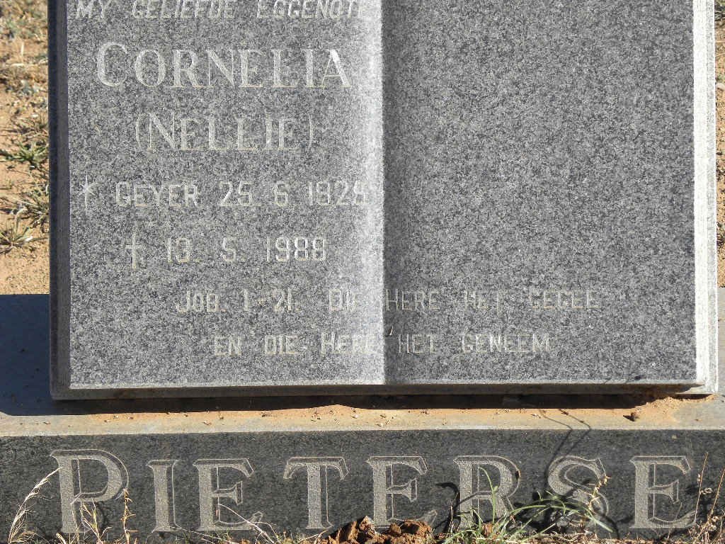 PIETERSE Cornelia 1929-1988
