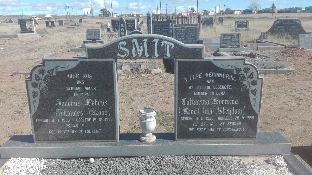 SMIT Jacobus Petrus Johannes 1923-1999 &amp; Catharina Hermina STRYDOM 1930-1995