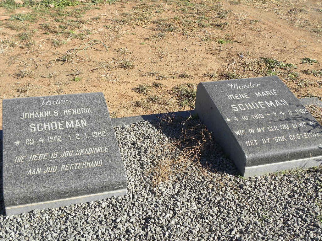 SCHOEMAN Johannes Hendrik 1902-1982 &amp; Irene Marié 1910-1982