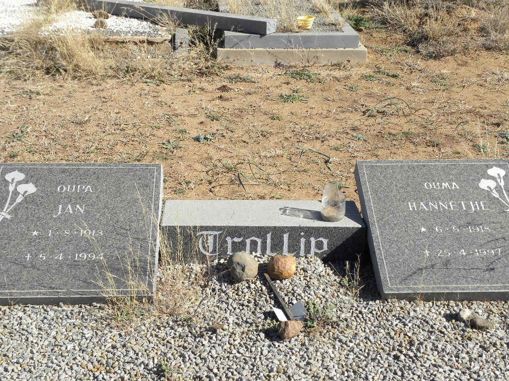 TROLLIP Jan 1913-1994 &amp; Hannetjie 1918-1997