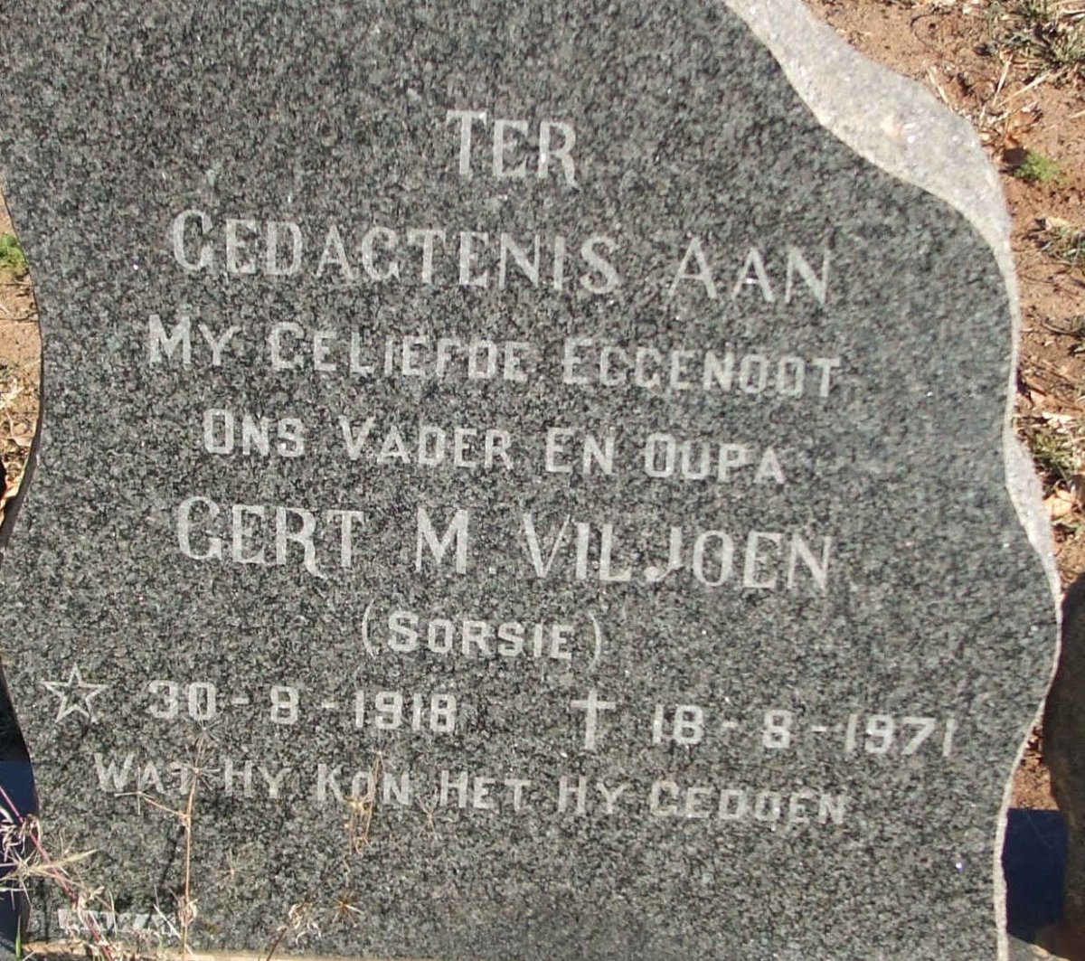 VILJOEN Gert M. 1918-1971