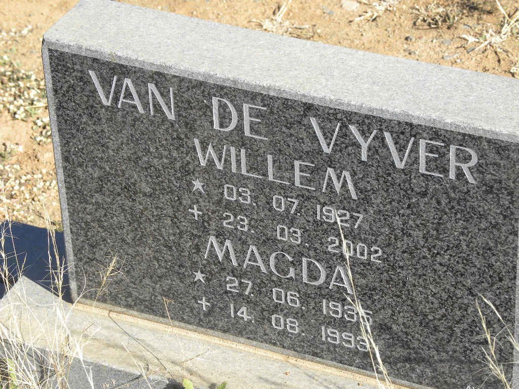 VYVER Willem, van de 1927-2002 &amp; Magda 1935-1993