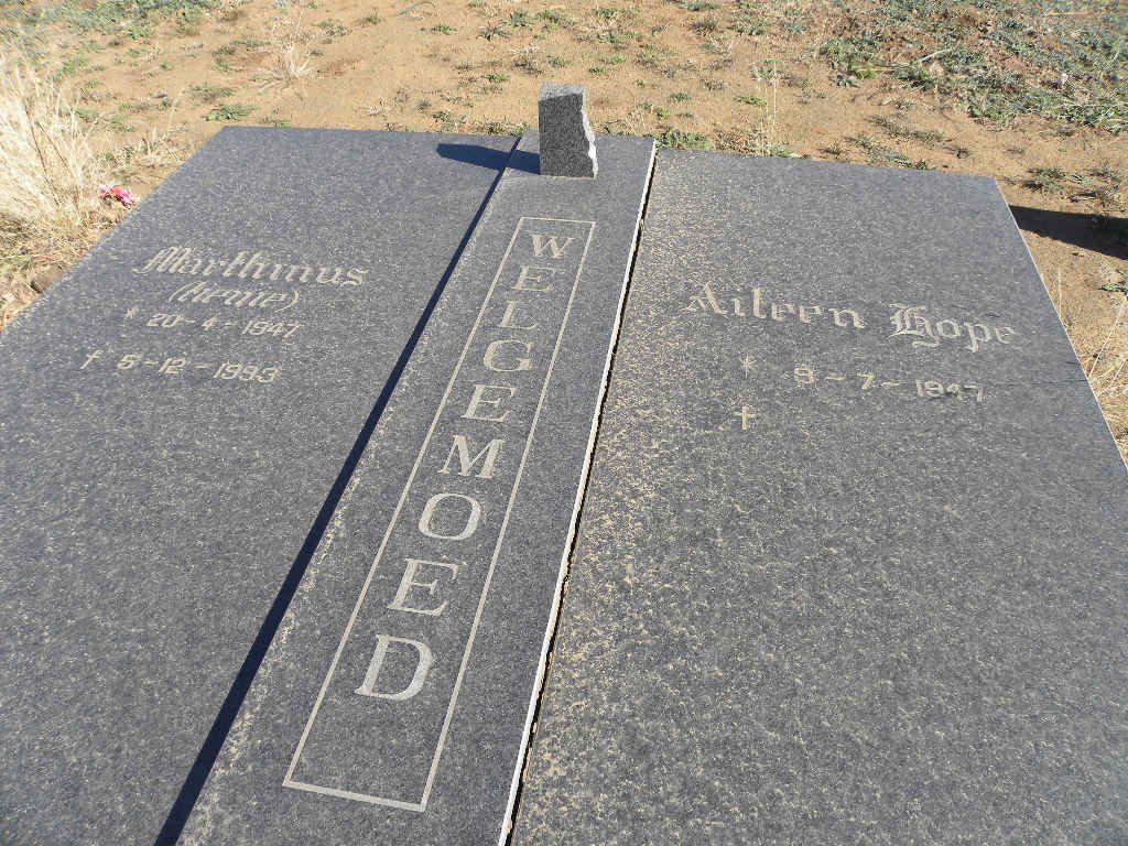 WELGEMOED Marthinus 1947-1993 &amp; Aileen Hope 1947-