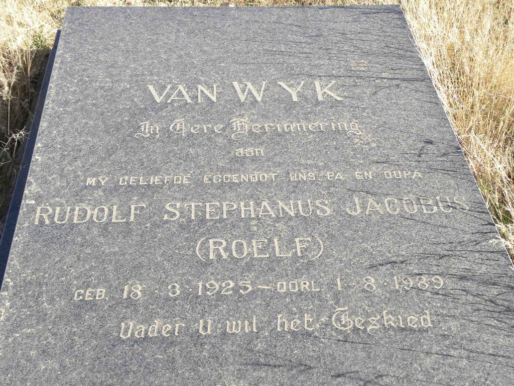 WYK Rudolf Stephanus Jacobus, van 1925-1989