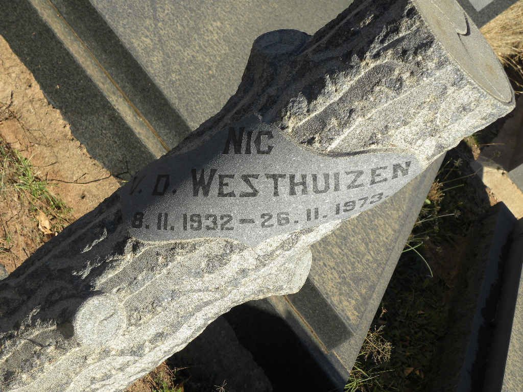 WESTHUIZEN Nic, v.d. 1932-1973