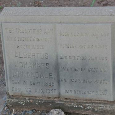 ANNANDALE Albertus Johannes 1899-1950