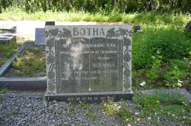 BOTHA Louis 1912-1962 &amp; Susanna 1909-