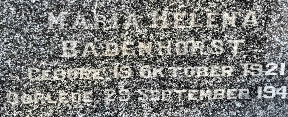 BADENHORST Maria Helena 1921-194?