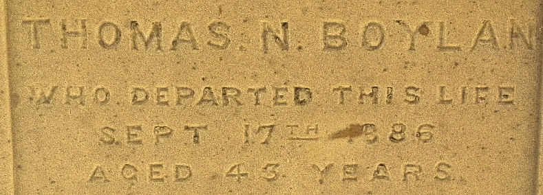 BOYLAN Thomas N. -1886