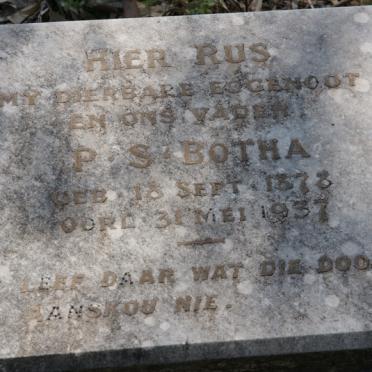 BOTHA P.S. 1878-1937