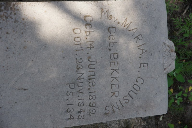 COUSINS Maria E. nee BEKKER 1892-1943