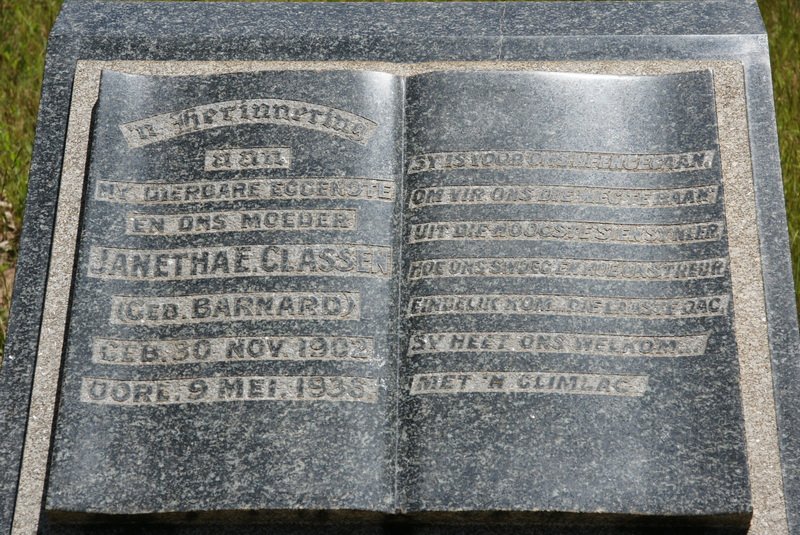 CLASSEN Janetha E. nee BARNARD 1902-1936