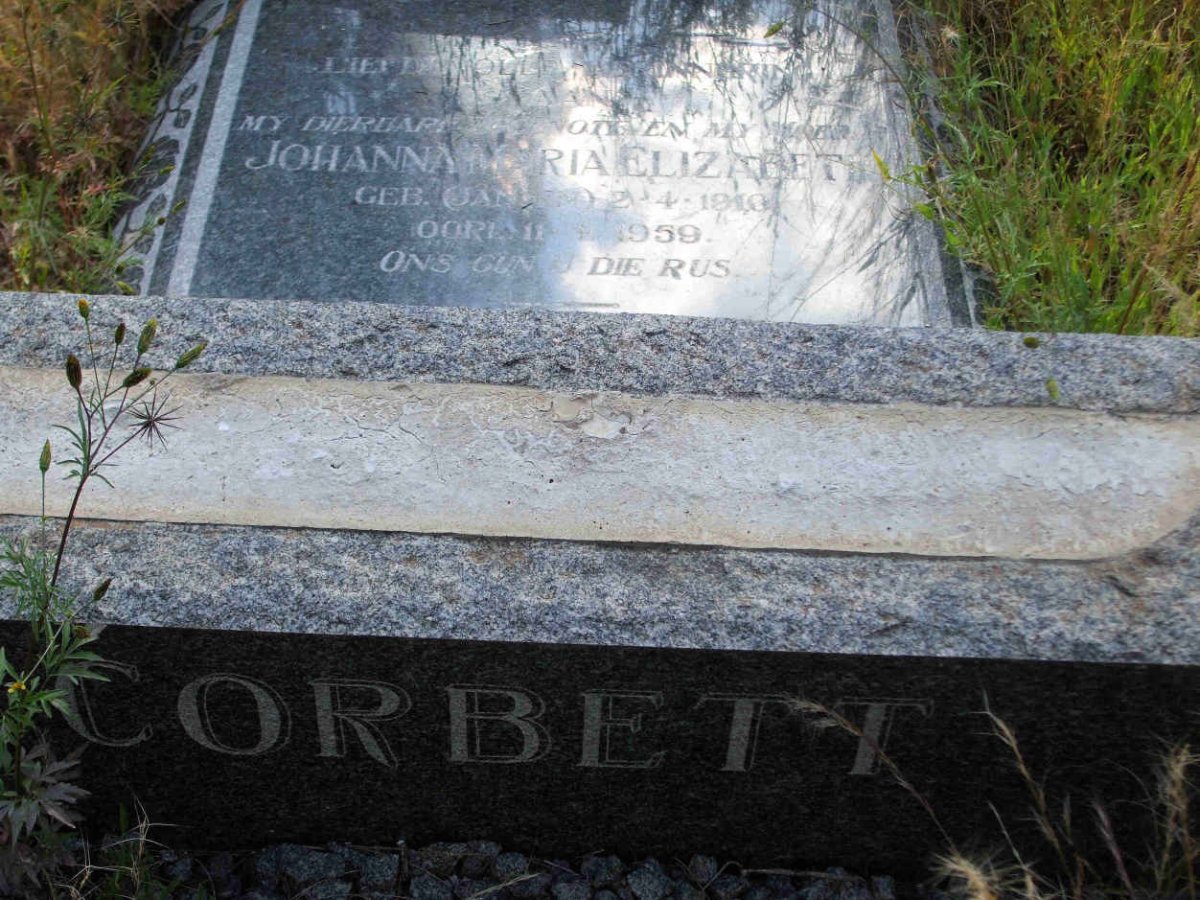 CORBETT Johanna Maria Elizabeth 1910-1959