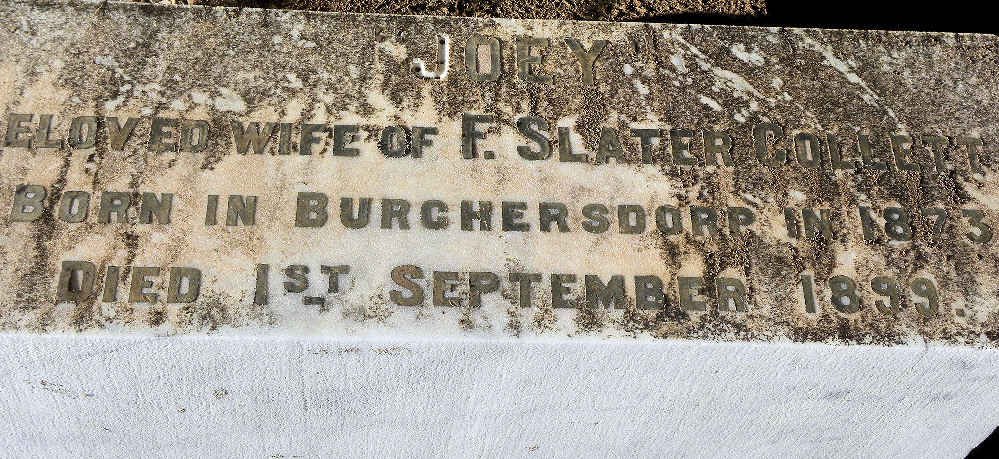 COLLETT Joey, Slater 1873-1899