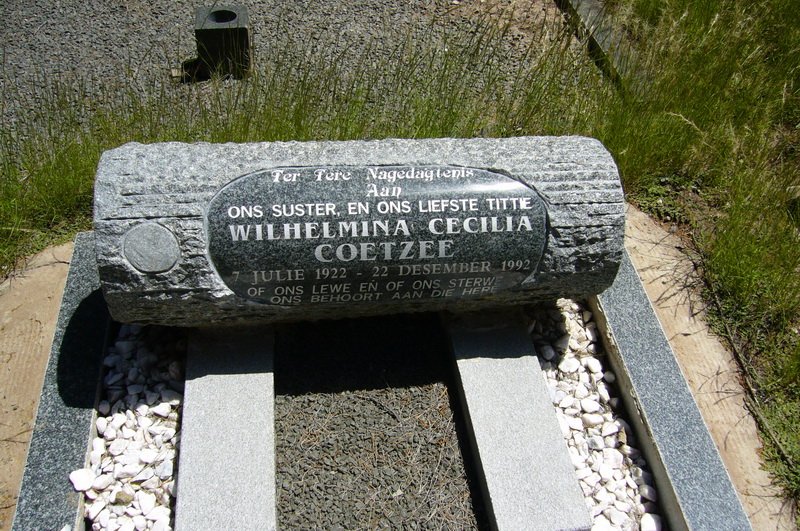 COETZEE Wilhelmina Cecilia 1922-1992