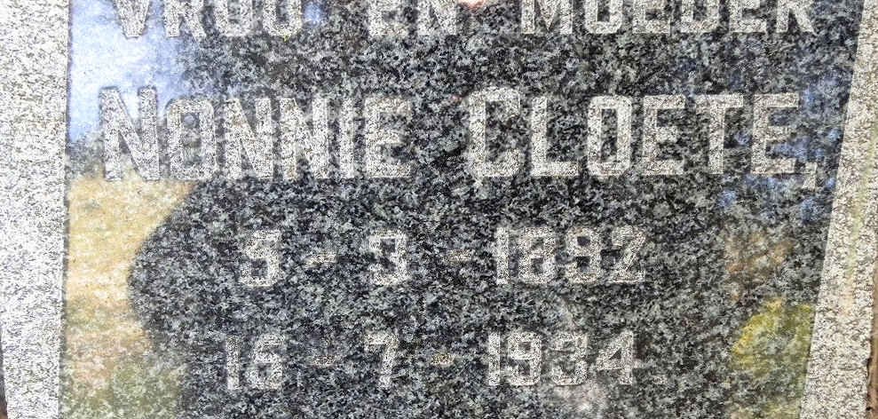 CLOETE Nonnie 1892-1934