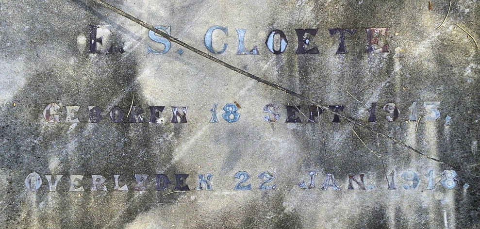 CLOETE E.S. 1913-1918