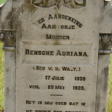DREYER Rensche Adriana nee V.D. WALT 1856-1923