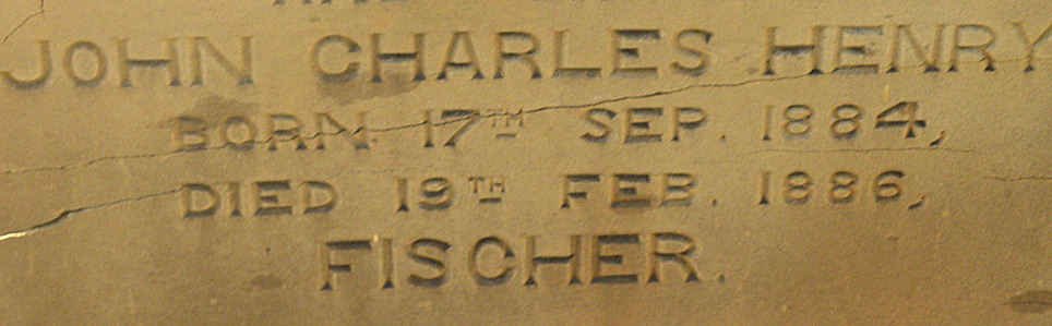 FISCHER John Charles Henry 1884-1886