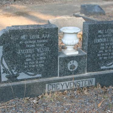 GREYVENSTEIN Jacobus Wessel 1877-1959 &amp; Hendrina Johanna VAN EEDEN 1903-1989