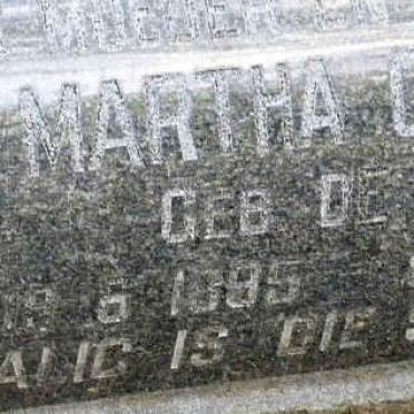 GROBLER Martha nee DE KLERK 1895-1966