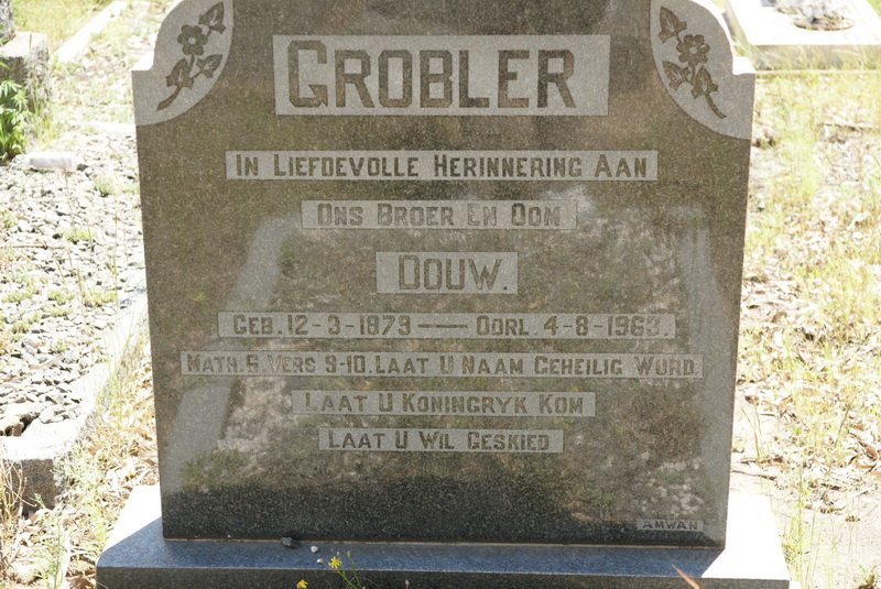 GROBLER Douw 1879-1963
