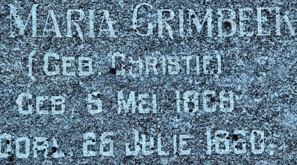 GRIMBEEK Maria nee CHRISTIE 1868-1960