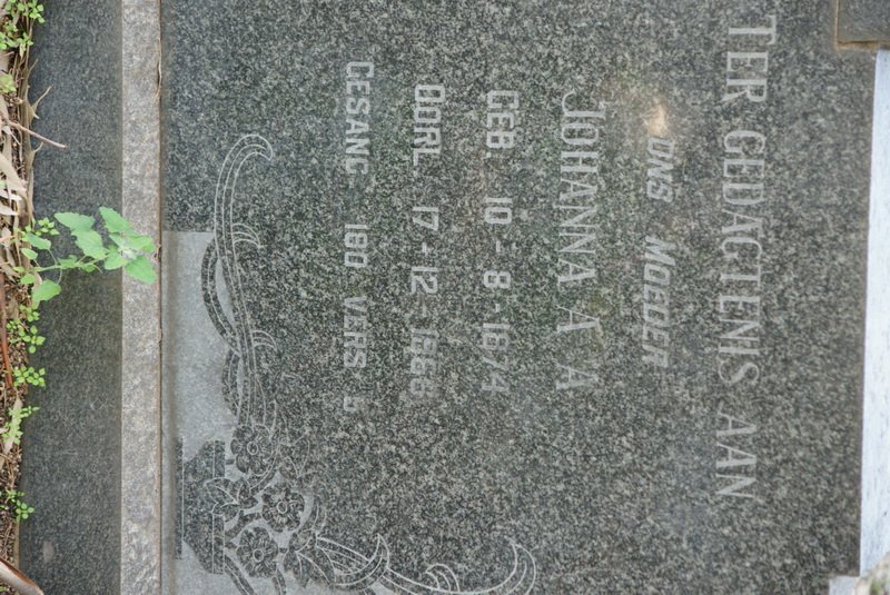 GREYLING Johanna A.A. 1874-1966