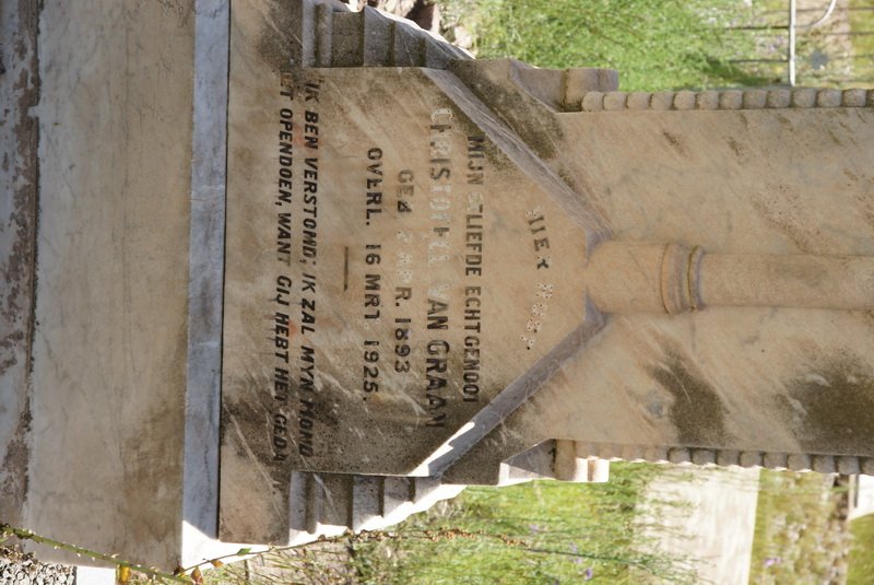 GRAAN Christoffel, van 1893-1925