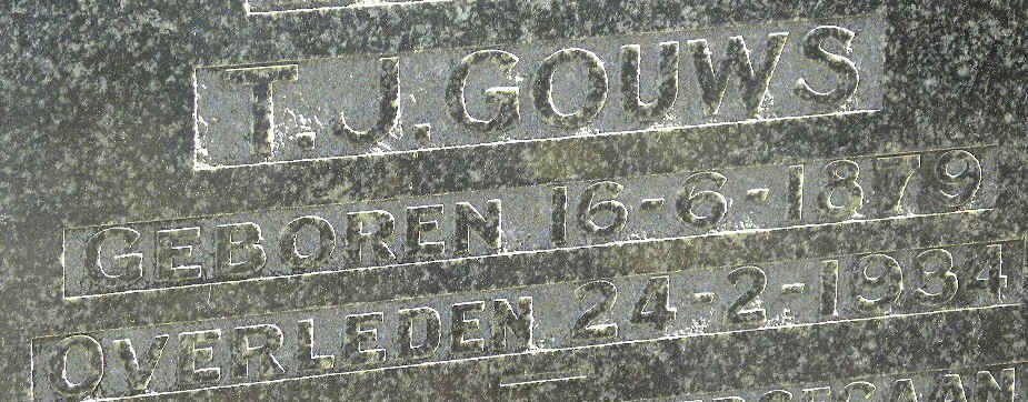 GOUWS T.J. 1879-1934