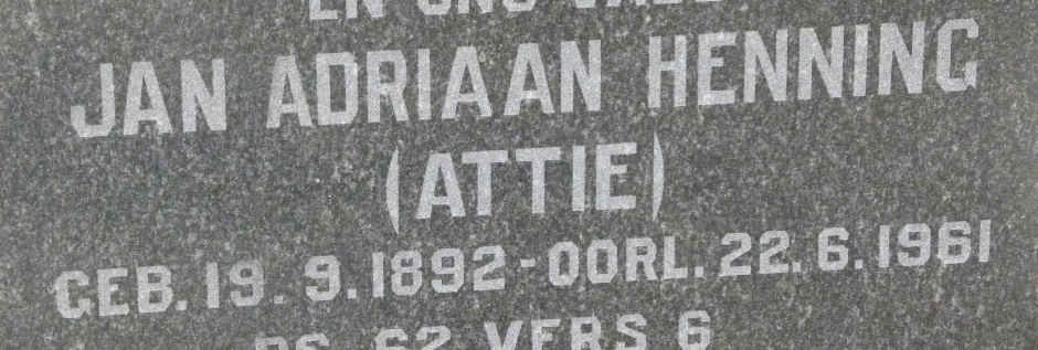 HENNING Jan Adriaan 1892-1961