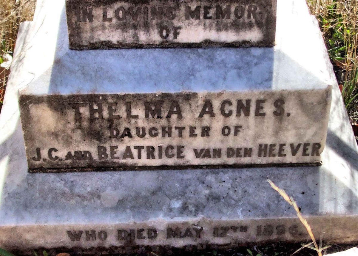 HEEVER Thelma Agnes, van den -1896