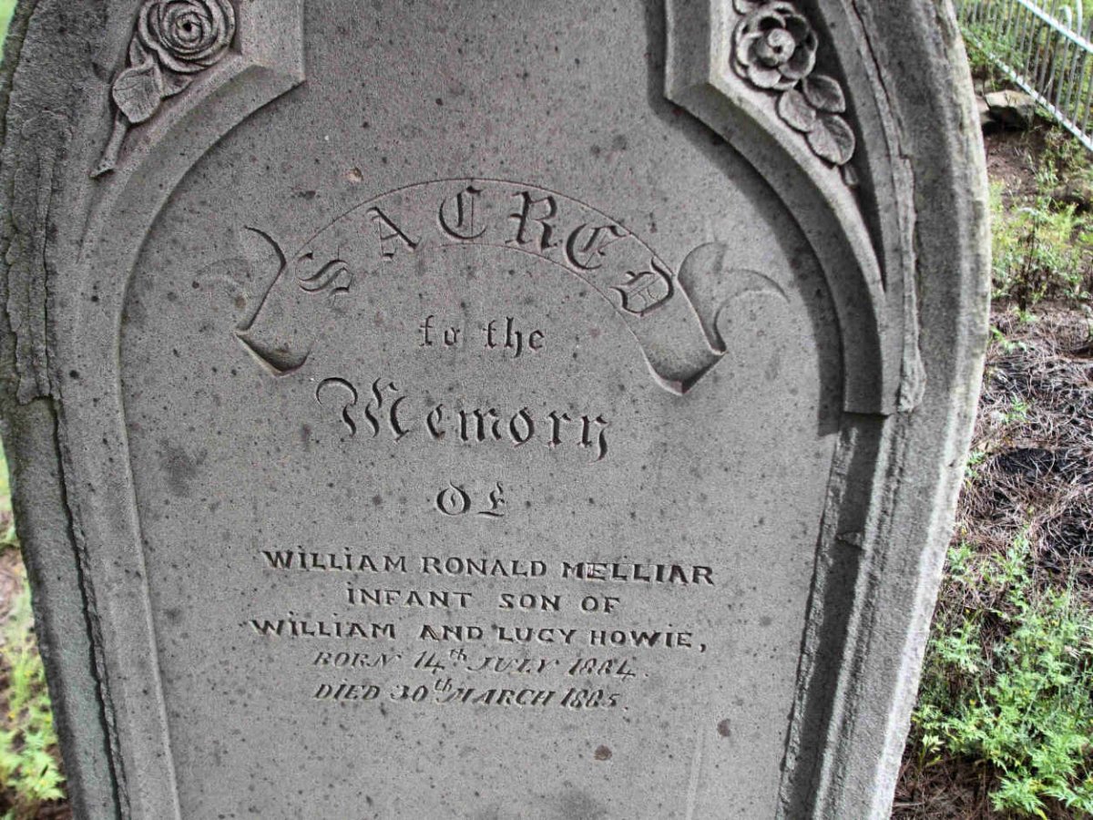 HOWIE William Ronald Melliar 1884-1885