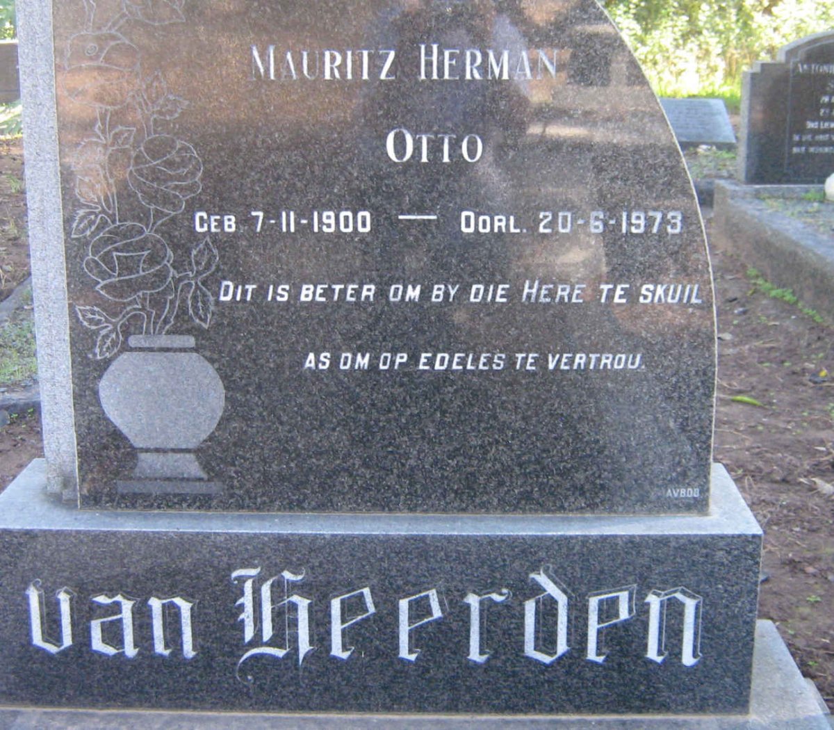 HEERDEN Mauritz Herman Otto, van 1900-1973