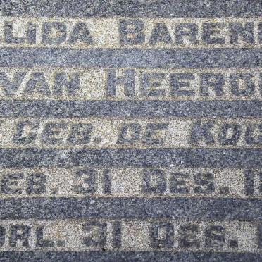 HEERDEN Alida Barendina, van nee DE KOCK 1882-1936