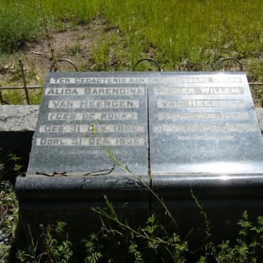 HEERDEN Pieter Willem, van 1878-1943 &amp; Alida Barendina DE KOCK 1882-1936