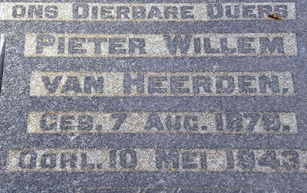 HEERDEN Pieter Willem, van 1878-1943
