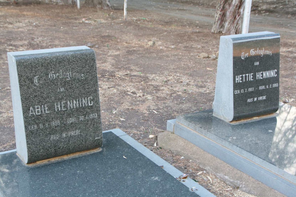 HENNING Abie 1899-1973 &amp; Hettie 1903-1993