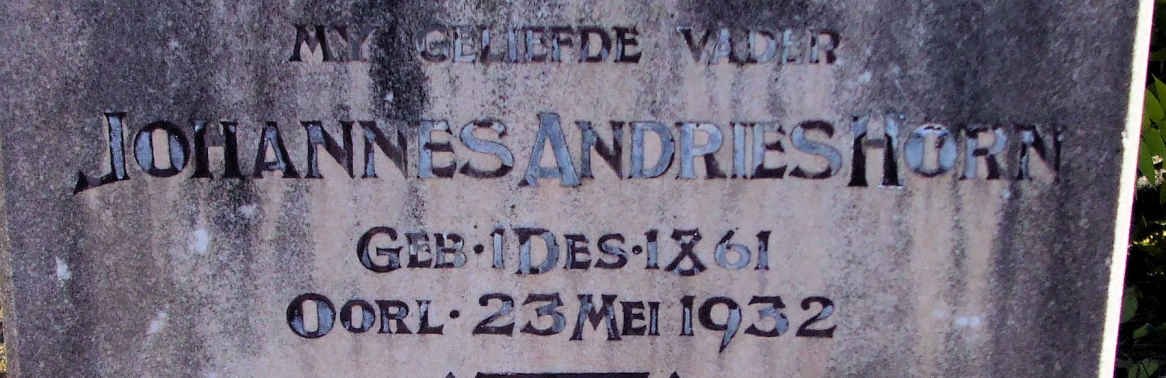 HORN Johannes Andries 1861-1932
